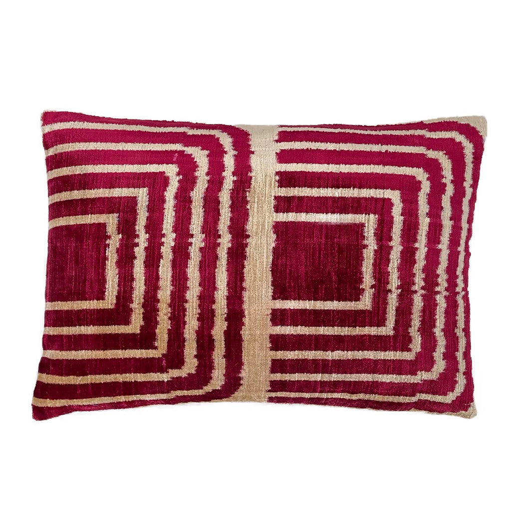 Velvet Ikat double sided silk cotton cushion pillow cover 