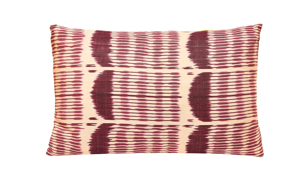 Canterbury Bells Silk Ikat Handcrafted Heritage Style Cushion - Heritage Geneve