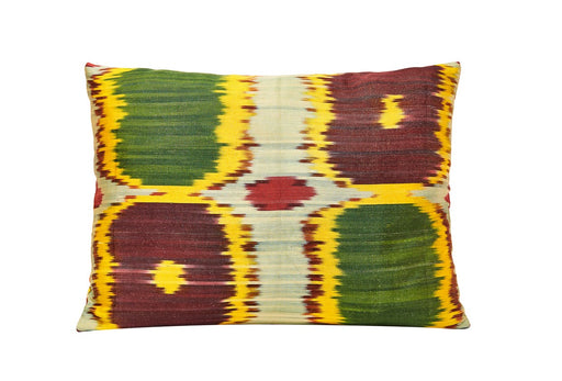 Primrose Handwoven Silk Ikat Cushion - Heritage Geneve