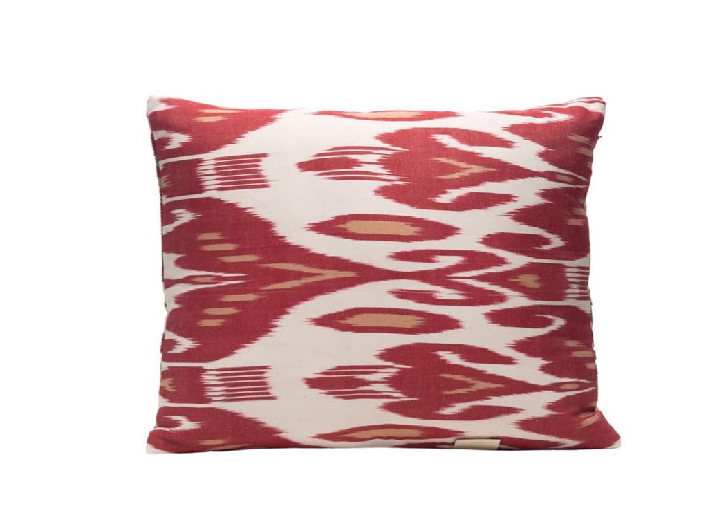 red ikat cushion luxury homes