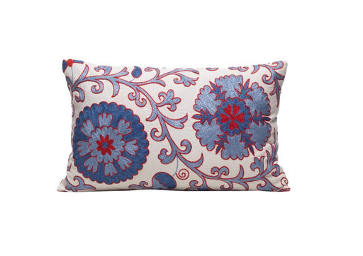 blue luxury suzani cushion