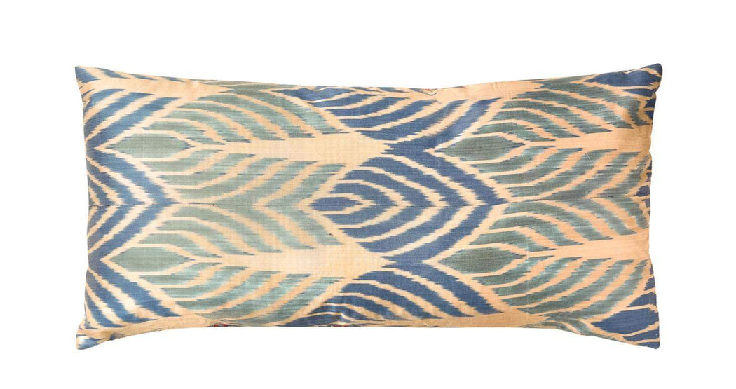 Babylon Cedar Suzani Cushion Double Sided With Ikat Heritage Design - Heritage Geneve