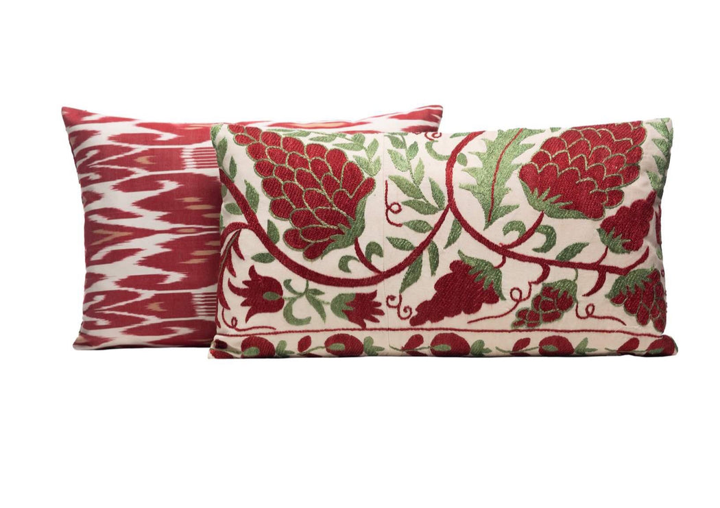 double sided red cushions