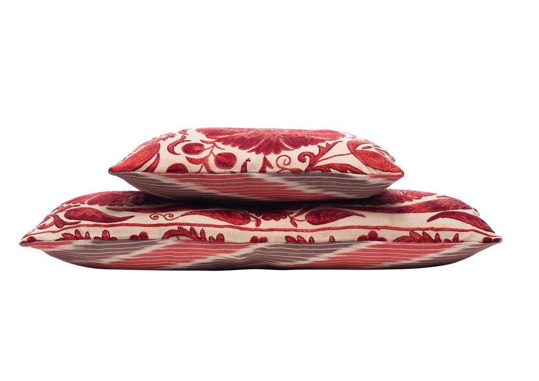 long red double sided cushions
