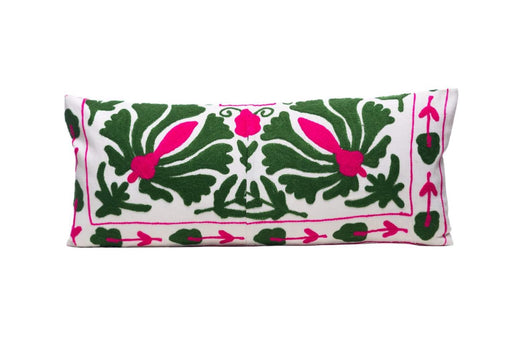 green pink cushion