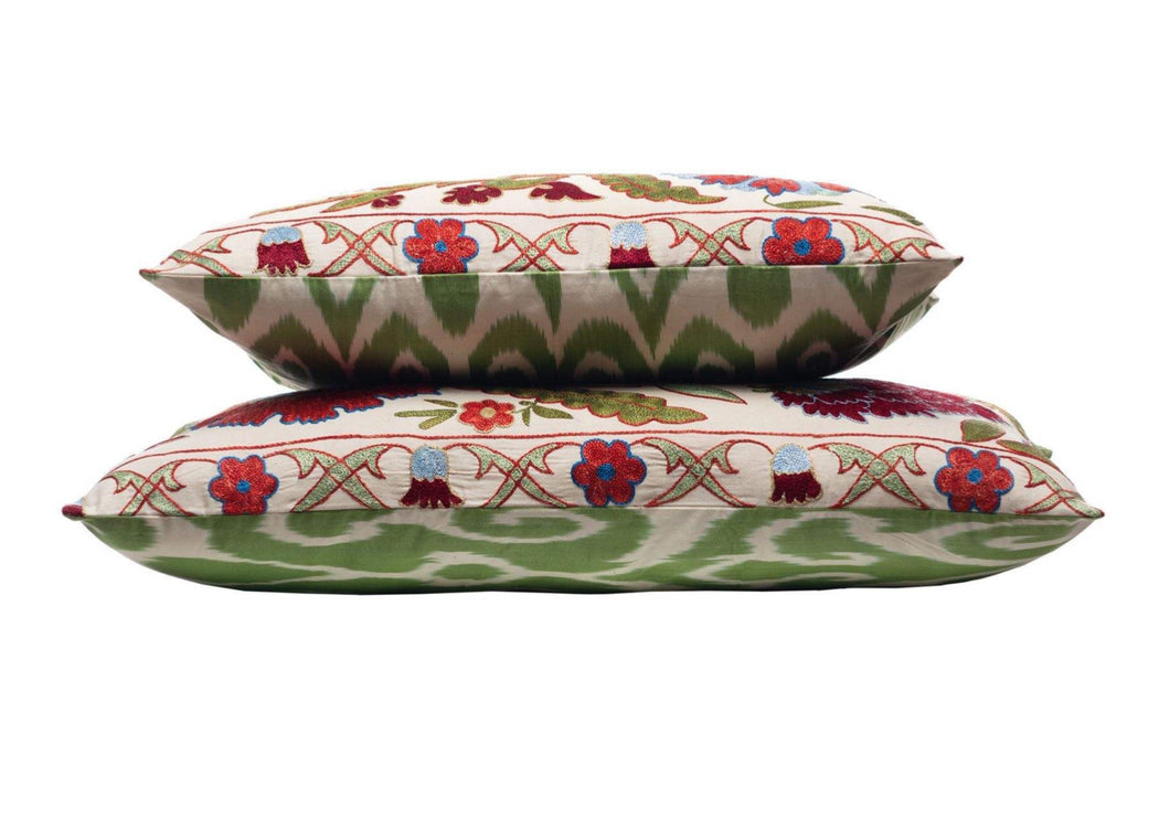 double sided green cushions