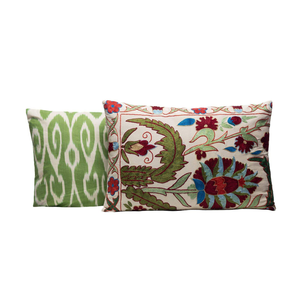 double sided green cushions
