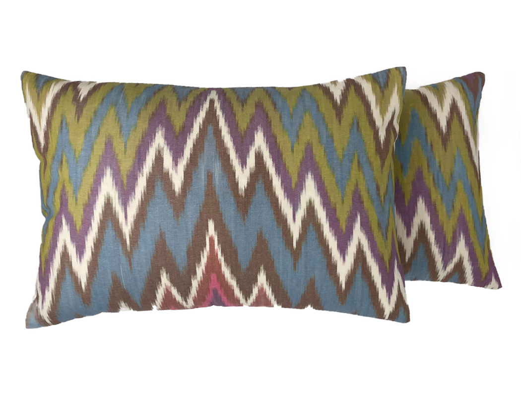 Ikat/ Ikat silk handcrafted unique cushion cover
